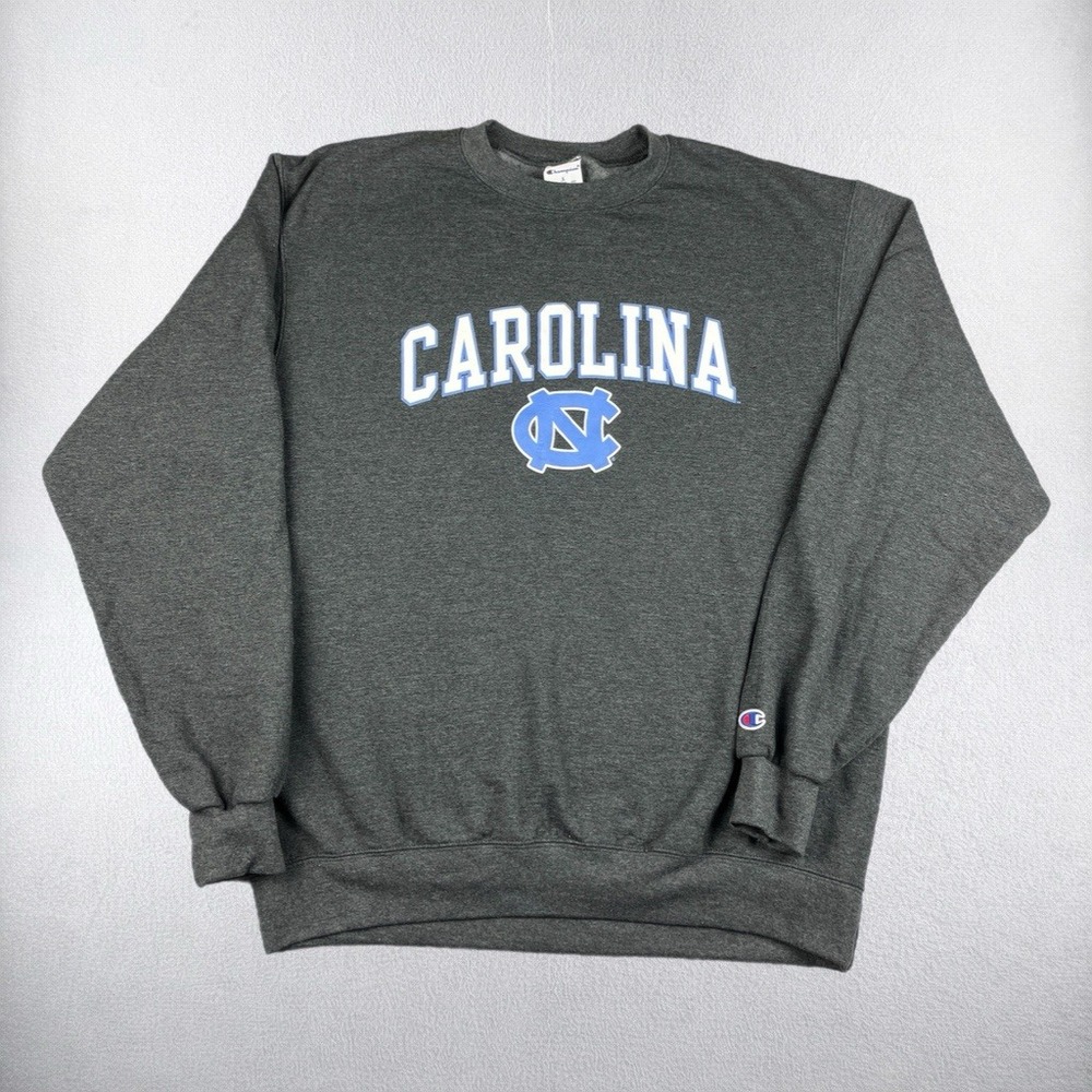 North Carolina Tar Heels Champion Sweatshirt Mens Large Gray UNC Crewneck NCAA
